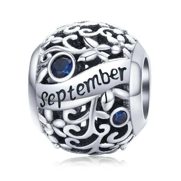 925 Silver September Birthstone Charm - Picture 1 of 4